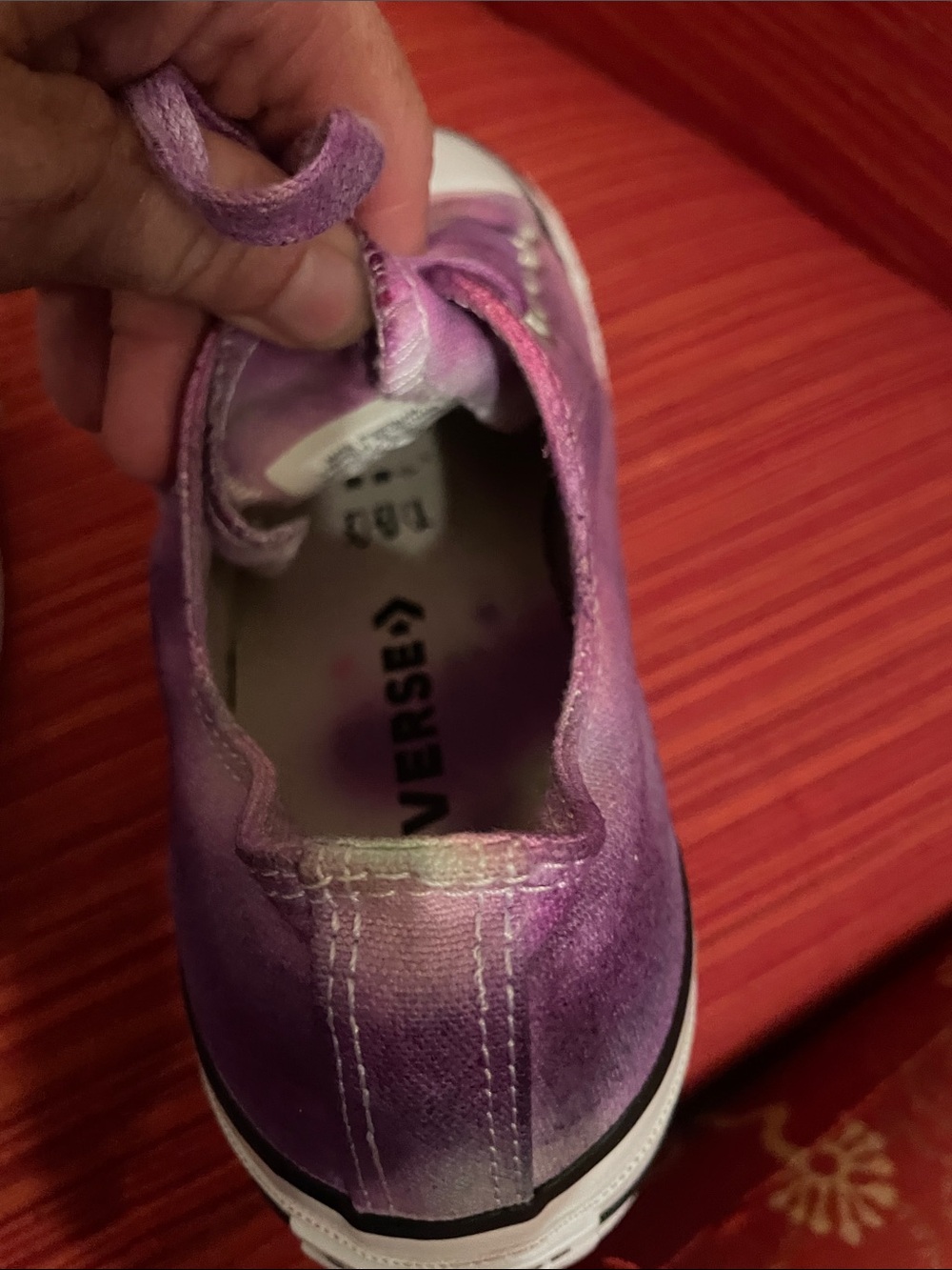 Purple Tie-Dye Low-Top Canvas sneakers - Picture 12 of 17